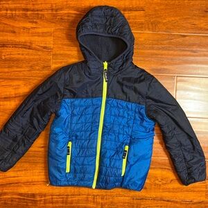 Eddie Bauer Reversible Faux Fur Puffer Boys Winter Coat